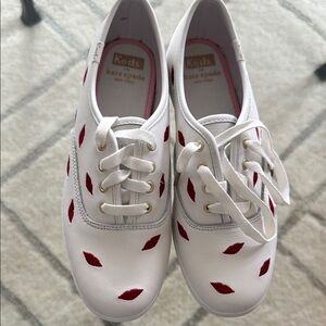 Keds Women's White and Red Sneakers